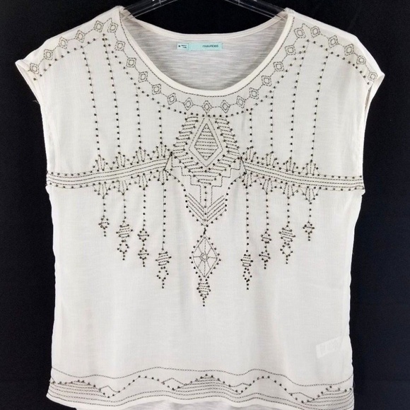 Maurices Women's Shirt Beaded Sleeveless - Picture 1 of 5